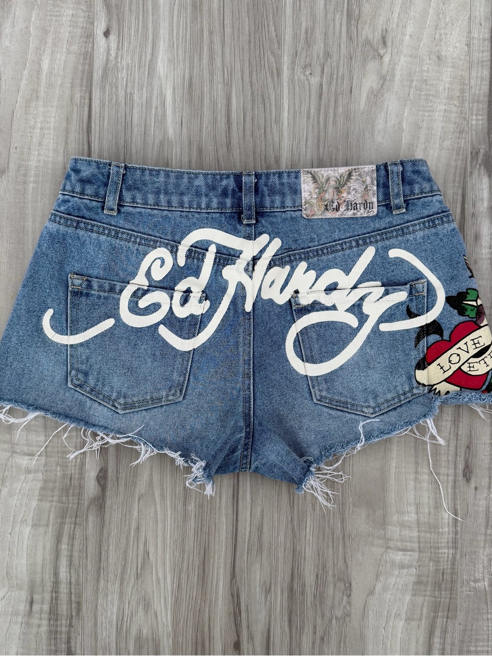 Ed Hardy Women's Love Eternal Denim Short
